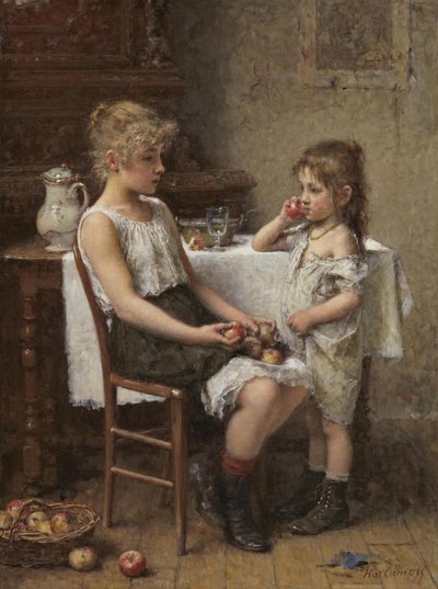 Children with Apples by Alexei Harlamov